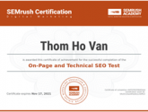 on-page seo certificate